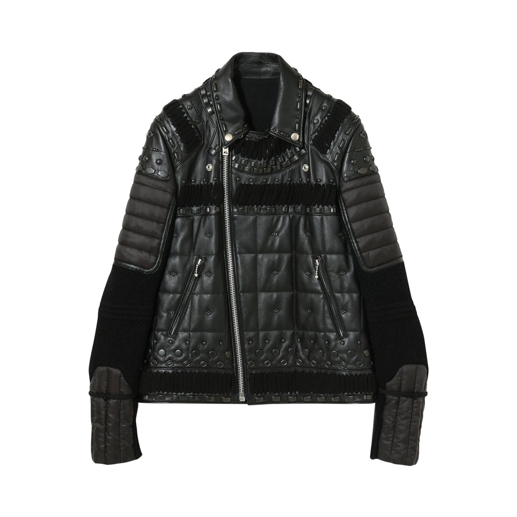 Buy Undercover Throne of Blood Embossed Leather Jacket