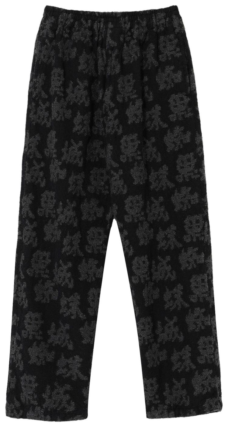 Undercover Throne of Blood Wool Patterned Trousers Black
