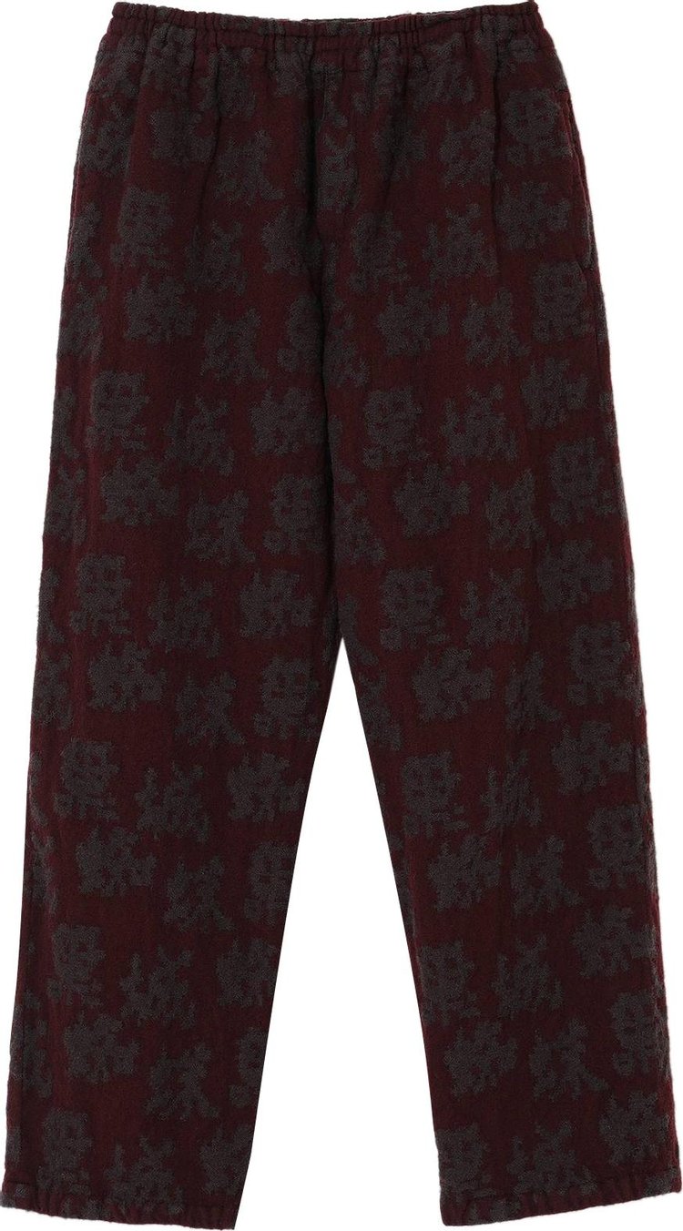 Undercover Throne of Blood Wool Patterned Trousers 'Red'