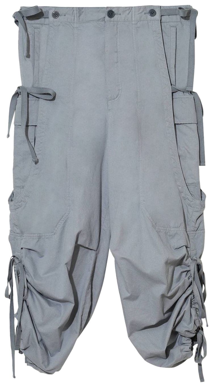 Undercover Throne of Blood Cropped Tied Hem Trousers Grey