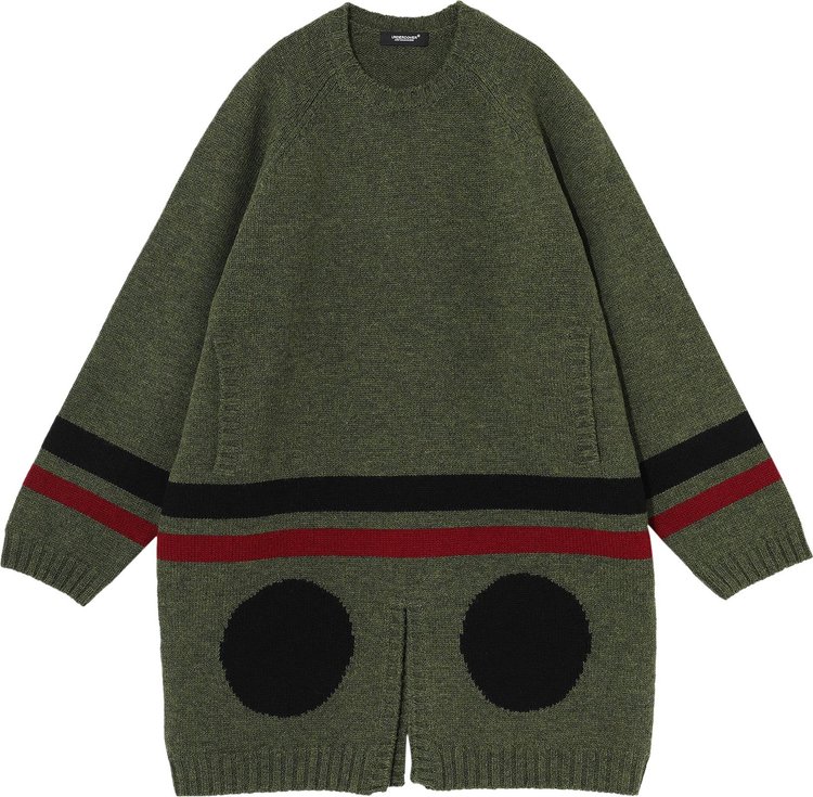 Undercover Throne of Blood Oversize Cardigan Circle Pattern 'Green'