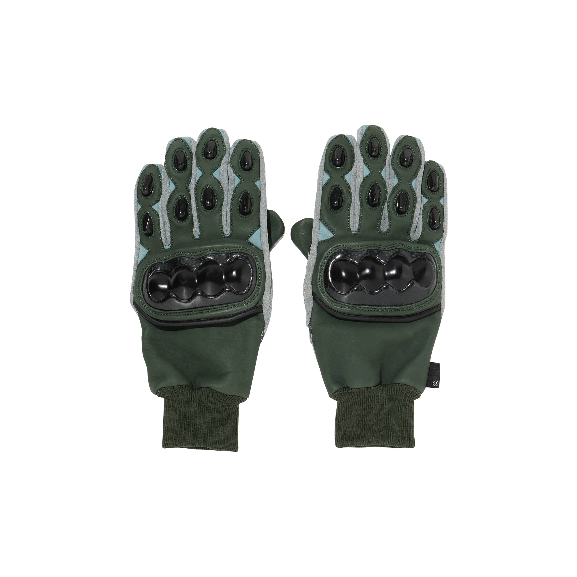 Buy Undercover Throne of Blood Embossed Leather Gloves 'Green