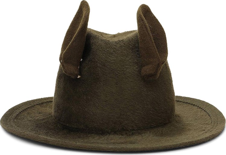 Undercover Throne of Blood Wool & Fur Hat 'Green'