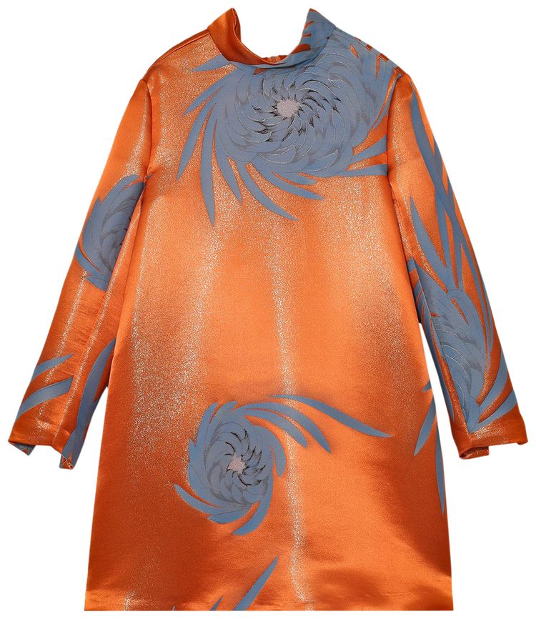 Undercover Mononoke Floral Midi Coat Orange