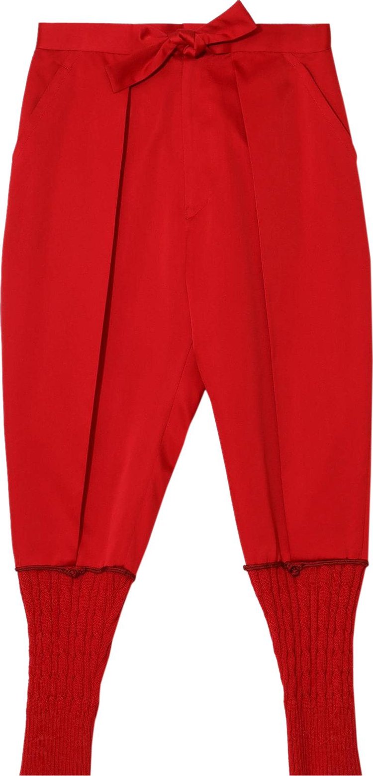 Undercover Mononoke Tapered Cropped Trousers 'Red'