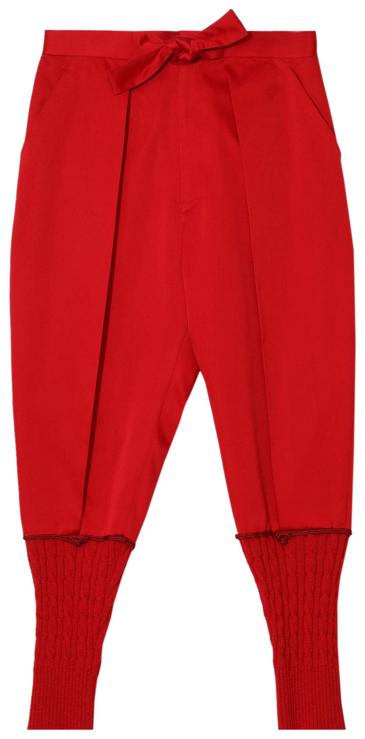 Undercover Mononoke Tapered Cropped Trousers Red