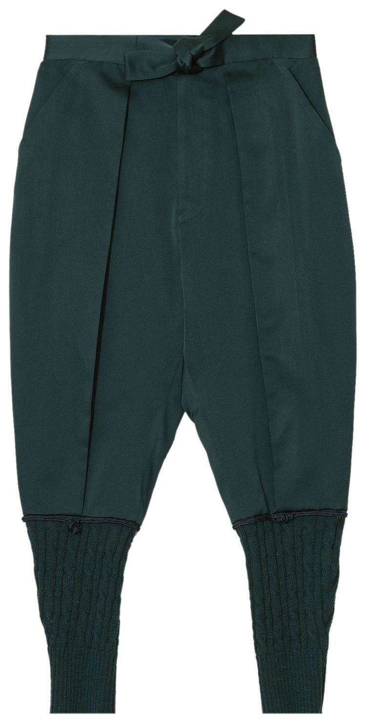 Undercover Mononoke Tapered Cropped Trousers Green