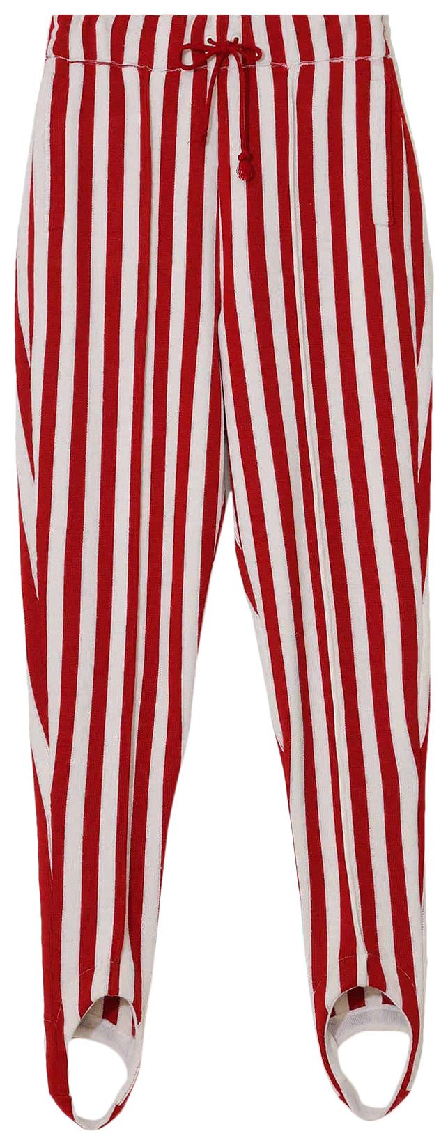 Undercover Mononoke Stirrup Pants Vertical Stripes Red