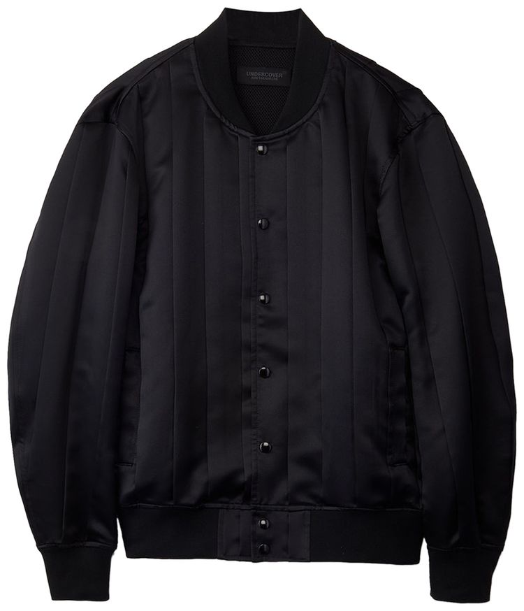 Undercover Pleated Bomber Jacket Black