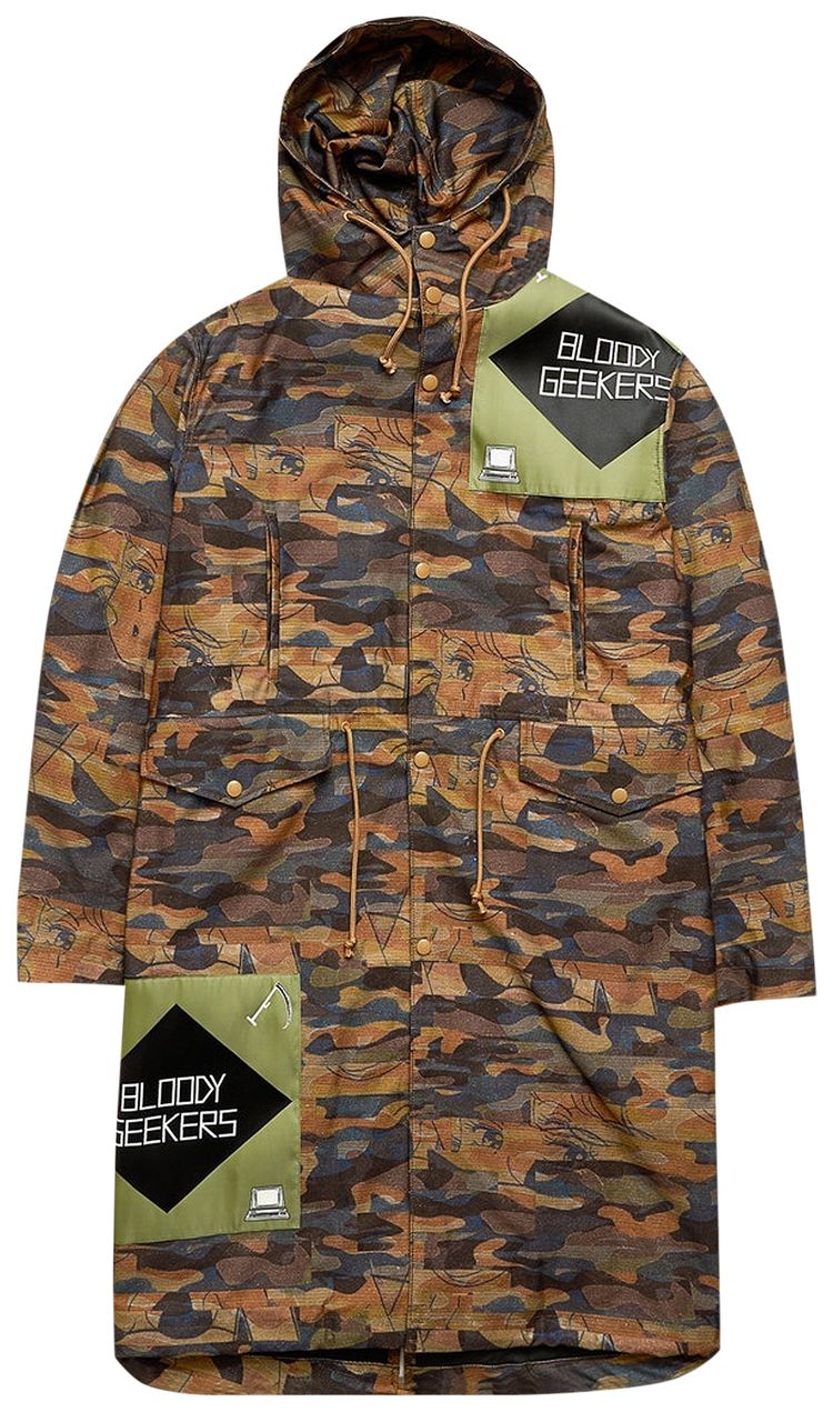Undercover Bloody Geekers Camouflage Raincoat Multicolor