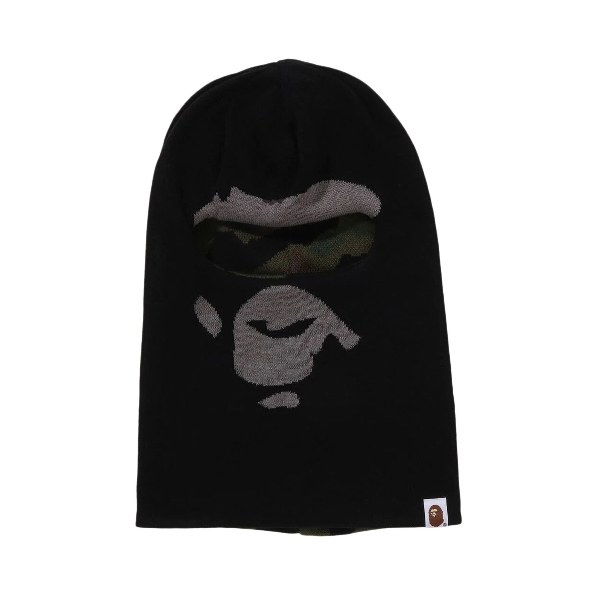 Buy BAPE Ape Head Reversible Knit Balaclava 'Black' - 1I80
