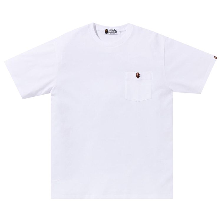 BAPE Ape Head One Point Pocket Tee White