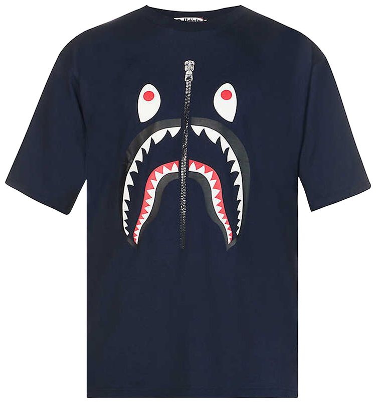 BAPE Shark Relaxed Fit Tee Navy