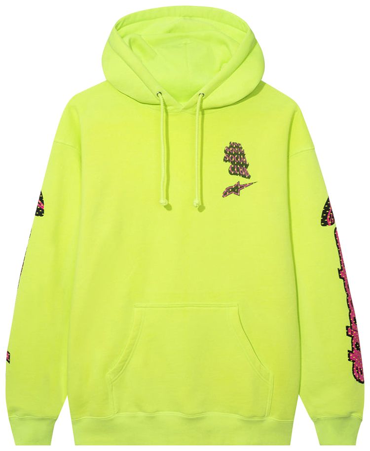 Anti Social Social Club x Alpine Stars Track Hoodie Neon Yellow