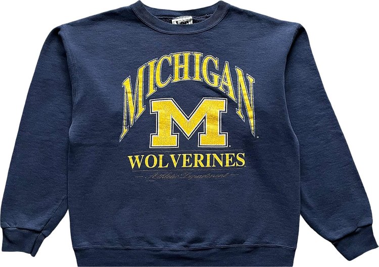 Vintage 90s University Of Michigan Sweatshirt 'Navy'