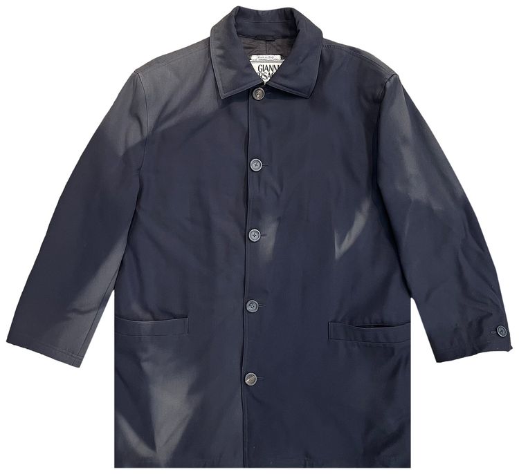 Versace By Gianni Versace Vintage 1990s Sun Faded Short Coat Black