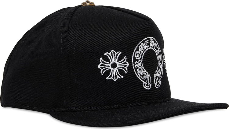 Chrome Hearts Horseshoe Denim Snapback Black