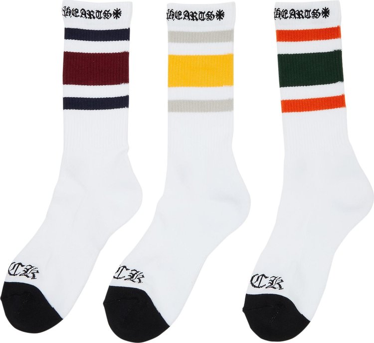 Chrome Hearts Miami Socks 3 Pack White