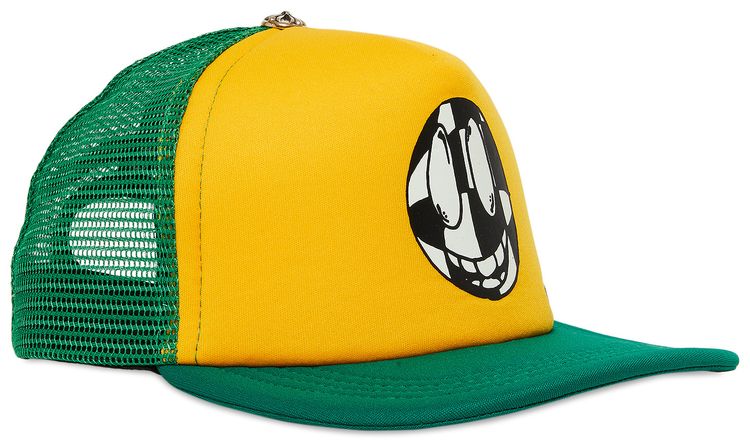 Chrome Hearts x Matty Boy Sex Records Smiley Trucker Hat Yellow
