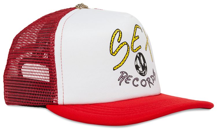 Chrome Hearts x Matty Boy Sex Records Logo Trucker Hat White