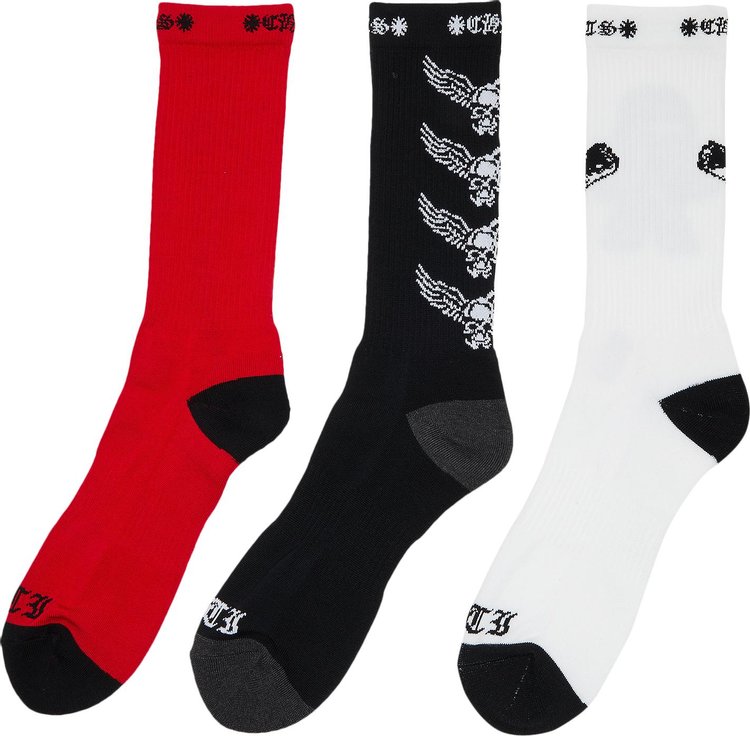 Chrome Hearts Foti Socks 3 Pack Multicolor