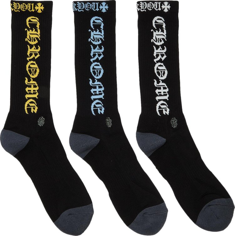 Chrome Hearts Socks (3 Packs) 'Multicolor'