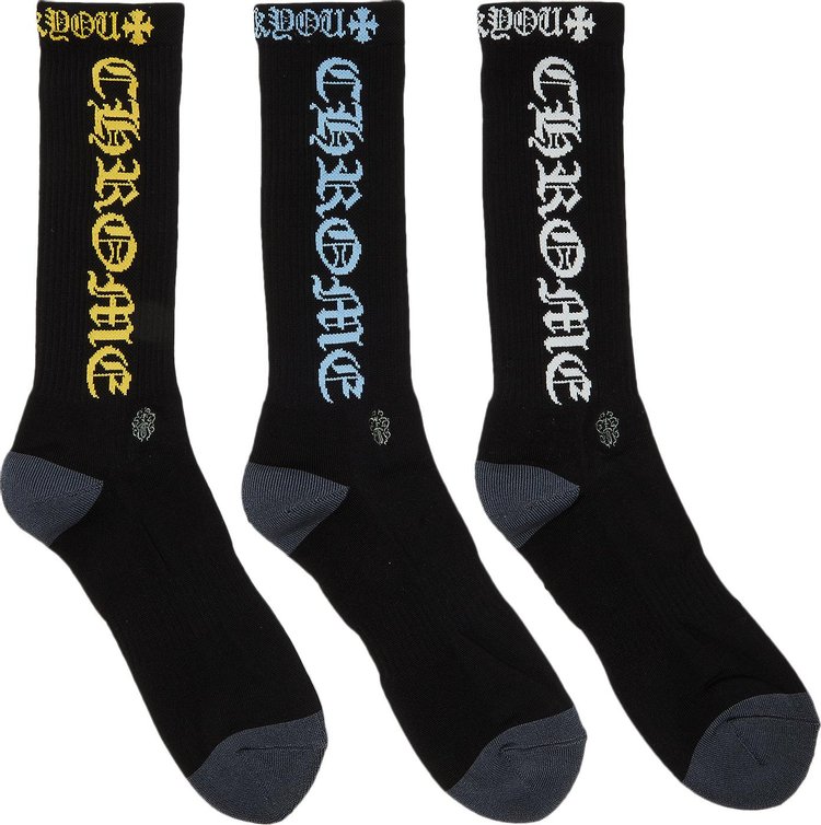 Chrome Hearts Socks 3 Packs Multicolor