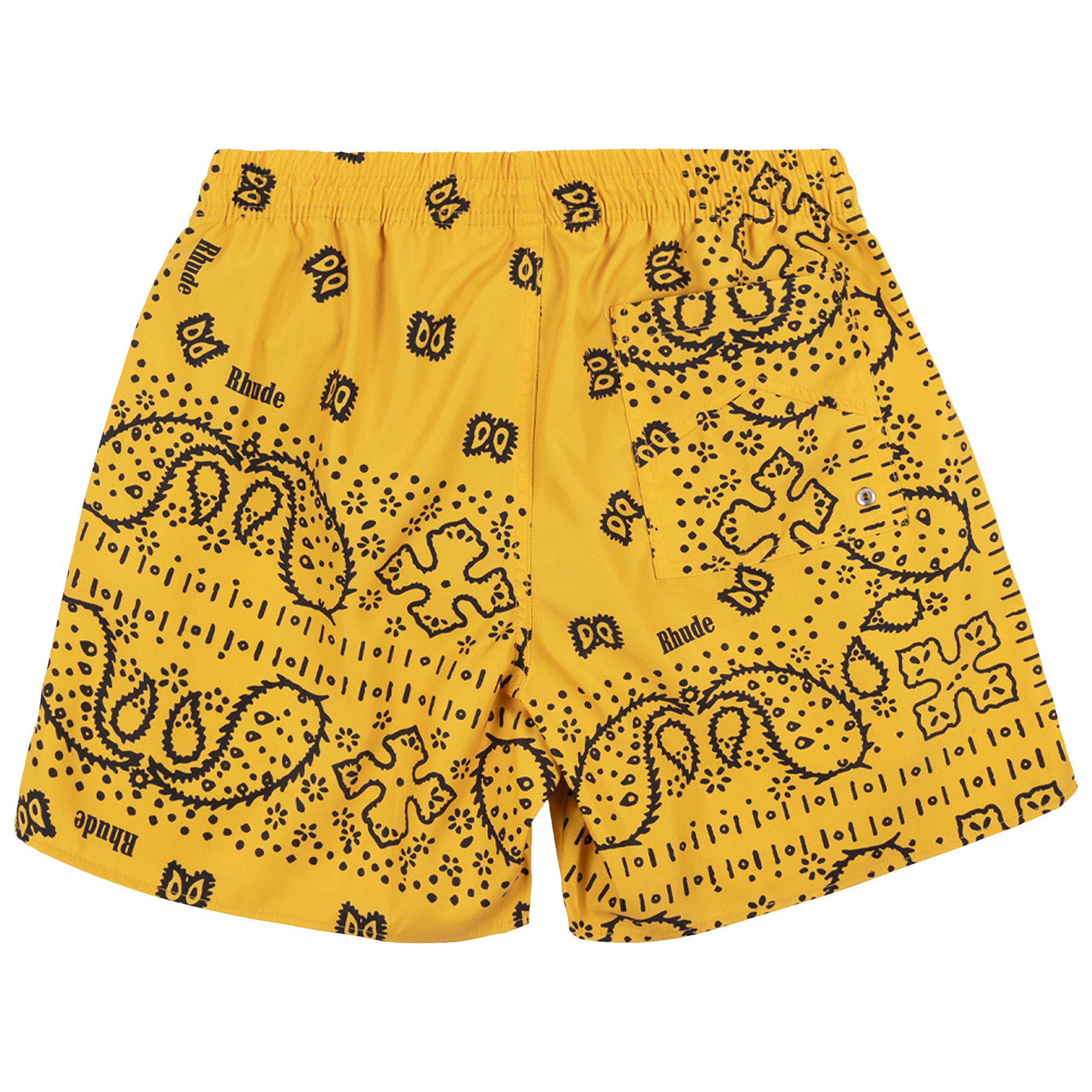 ★RHUDE★ Signature Swim Shorts Pants Mustard Black RHPS23SH Buy Rhude Signature Swim Trunks 'Mustard/Black