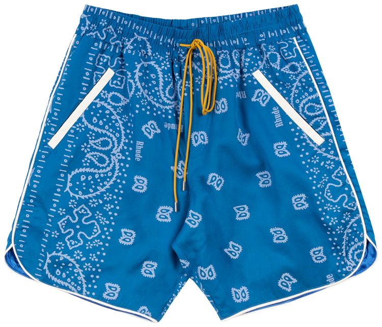 Rhude Bandana Track Shorts BlueCreme