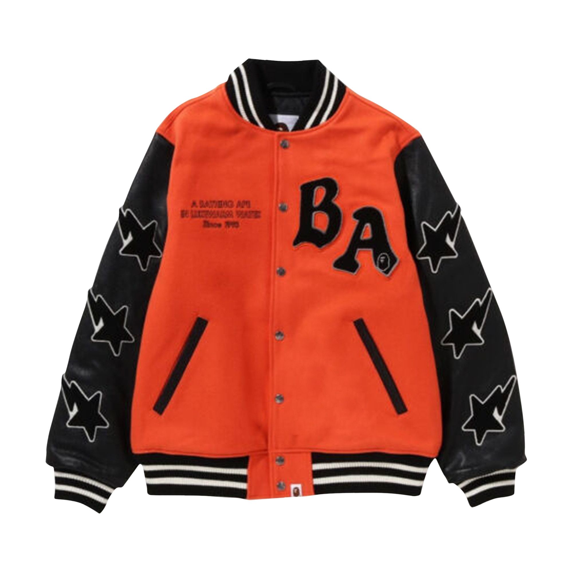 Bape letterman jacket clearance