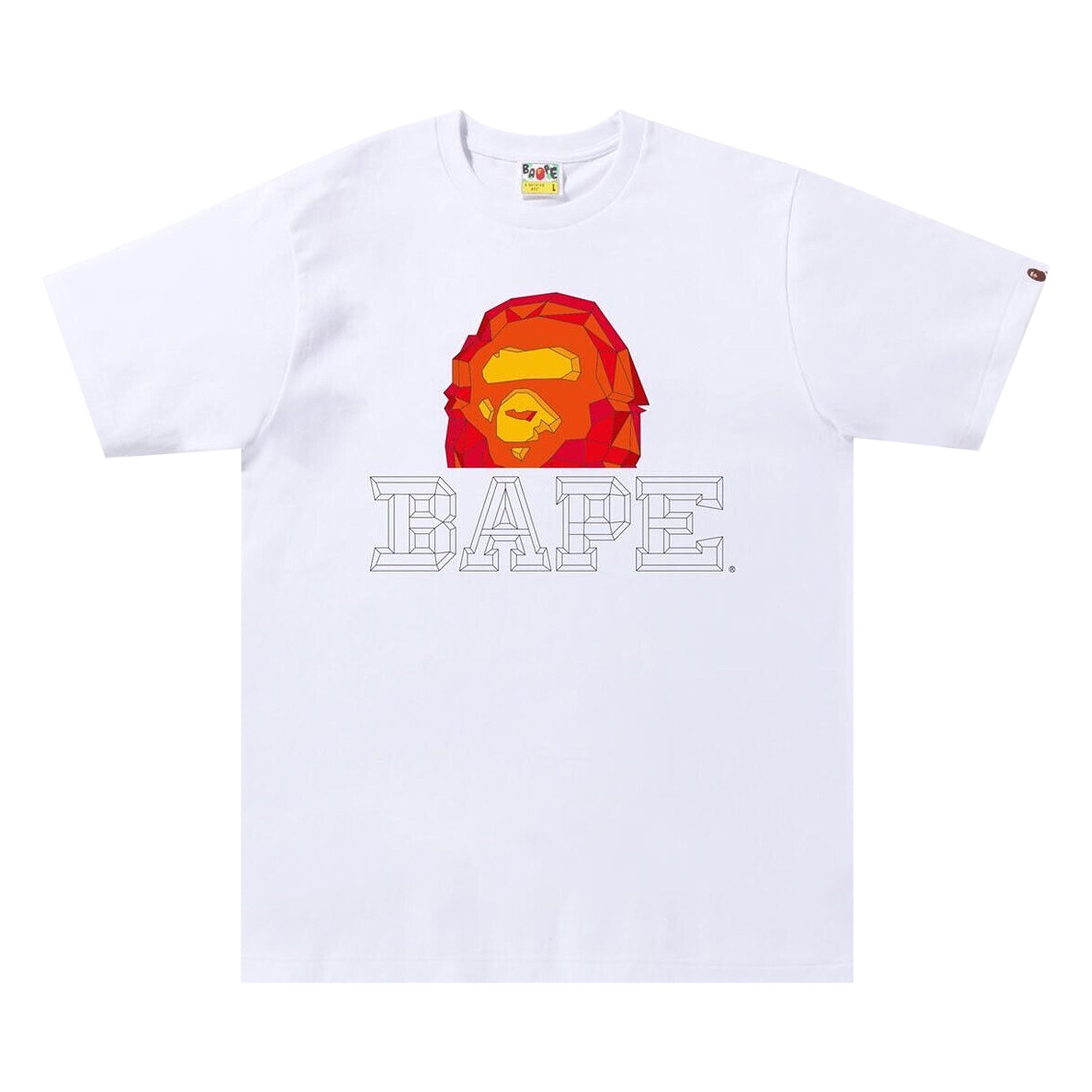 Buy BAPE Polygon Ape Head Tee 'White' - 1J30 110 071 WHITE | GOAT