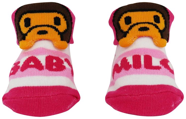 BAPE Kids Baby Milo Baby Socks Pink