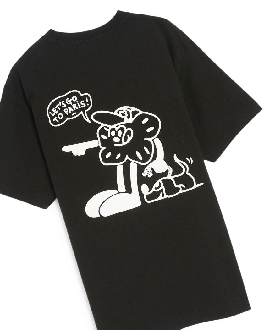 上品なファッション Buy 'Black T-Shirt Classic Travels Boy Boke Kenzo トップス