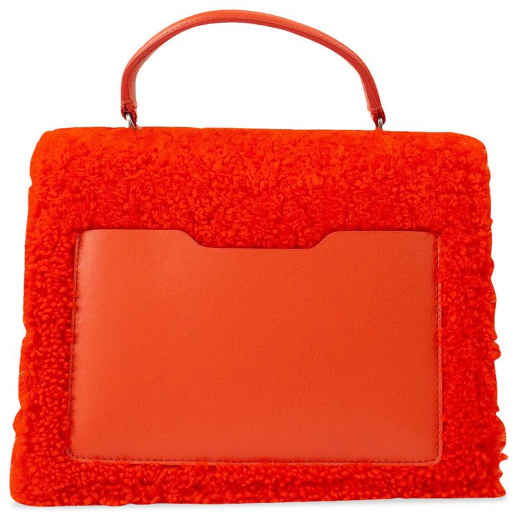 Off White Shearling 28 Jintey Shoulder Bag Red