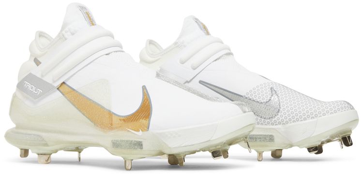 Nike Force Zoom Trout 7 Pro Mid White Metallic Gold