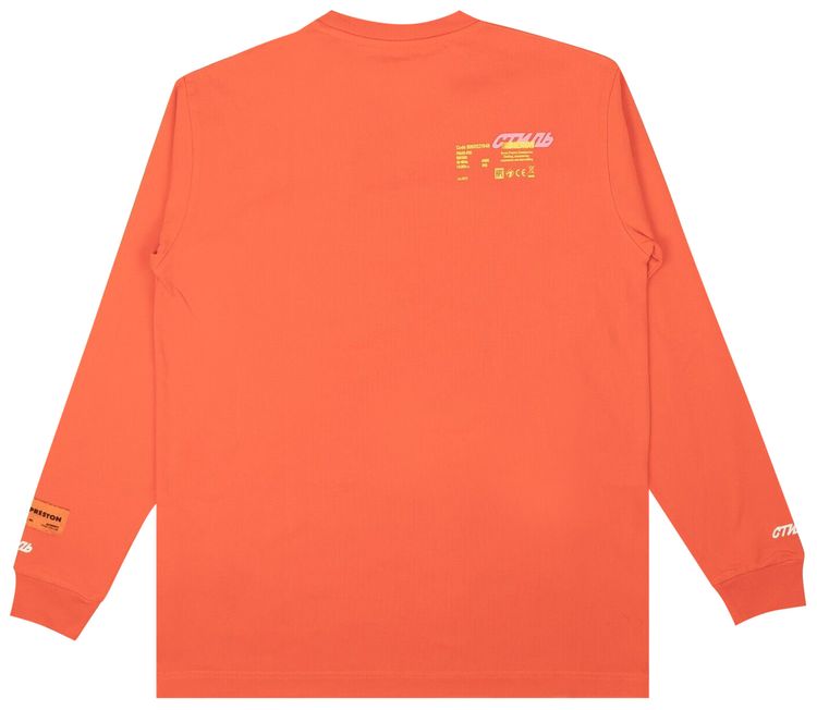 Heron Preston Doves Long Sleeve T Shirt Orange