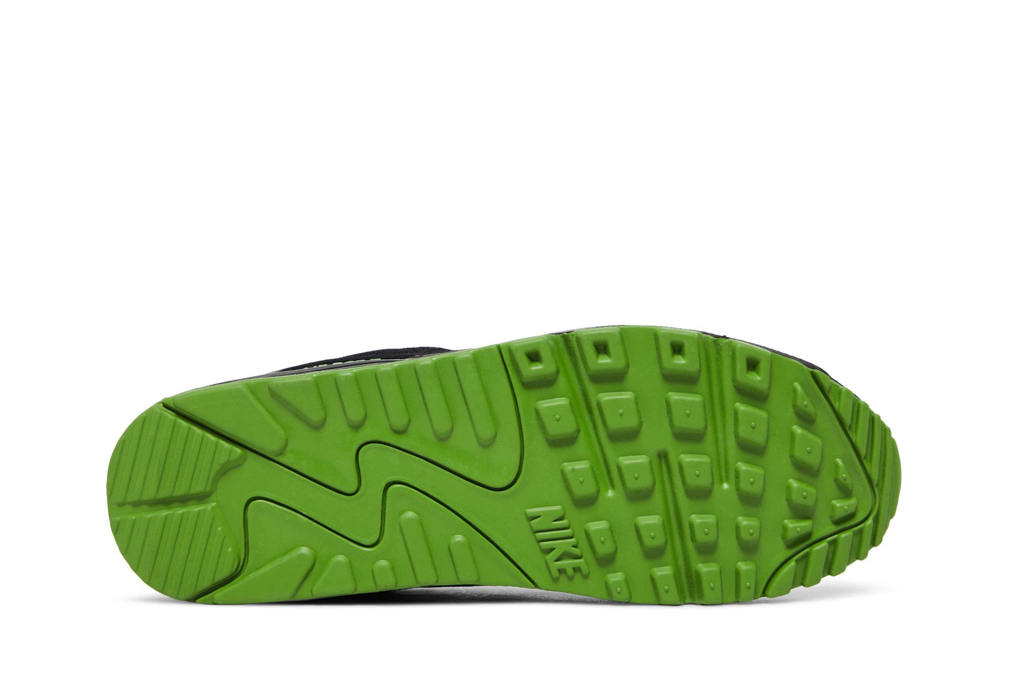 black and neon green air max 90