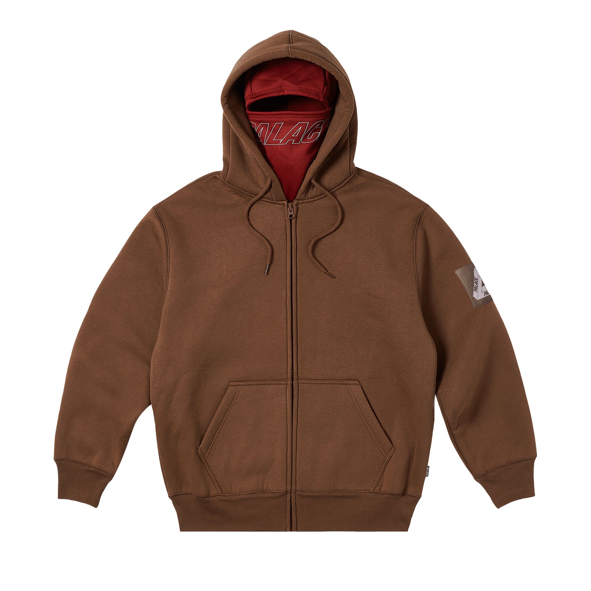 Buy Palace Facemask Shearling Thermal Hood 'Brown' - P23CS246