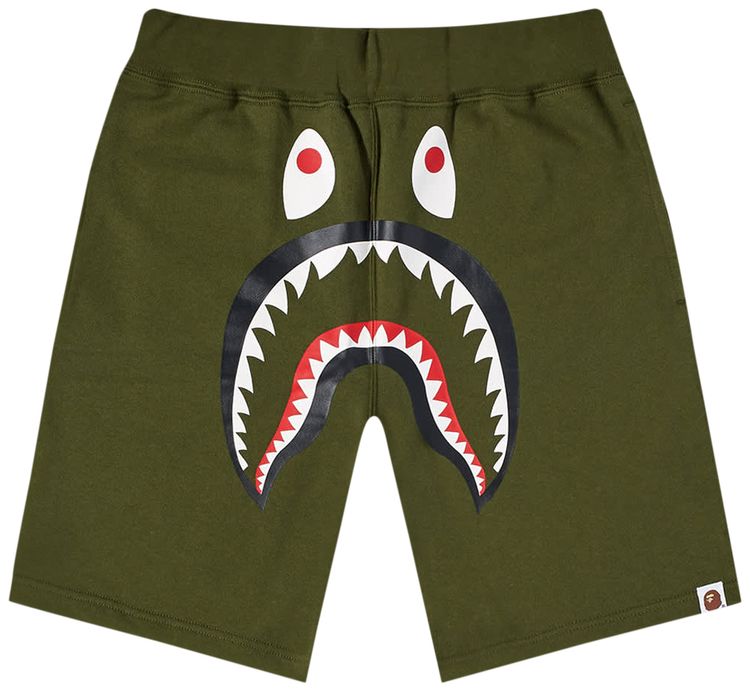 BAPE Shark Sweatshorts OliveOlive Drab