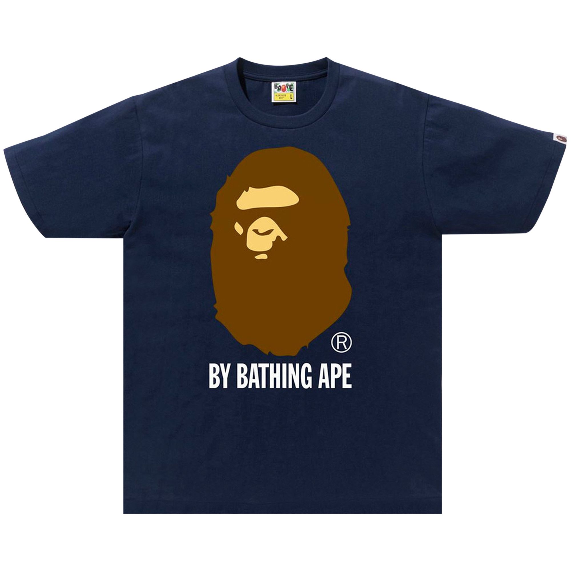 A BATHING APE フットボールシャツ ネイビー Buy BAPE By A Bathing Ape Tee 'Navy' - 1I80 110 002 NAVY | GOAT