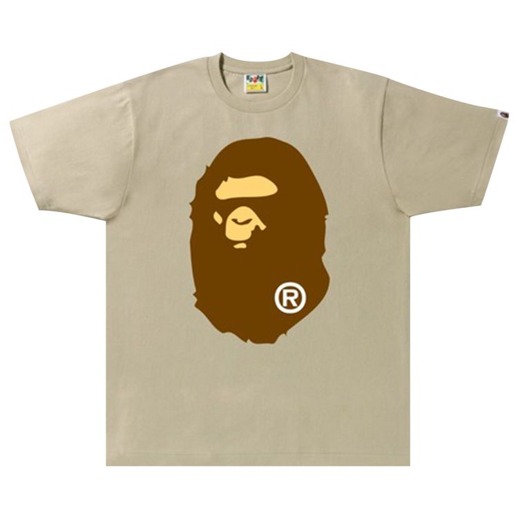 Buy BAPE Big Ape Head Tee 'Beige' - 1I80 110 003 BEIGE | GOAT