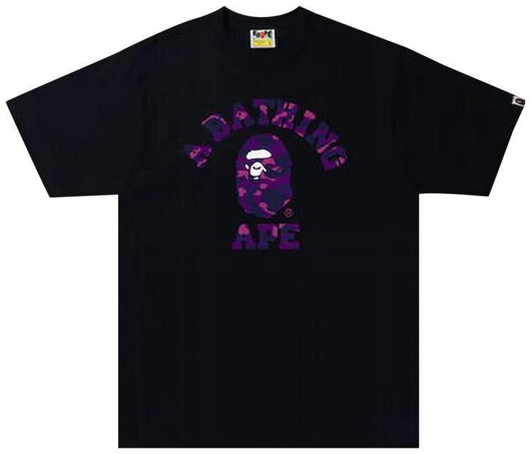 BAPE Color Camo College Tee BlackPurple