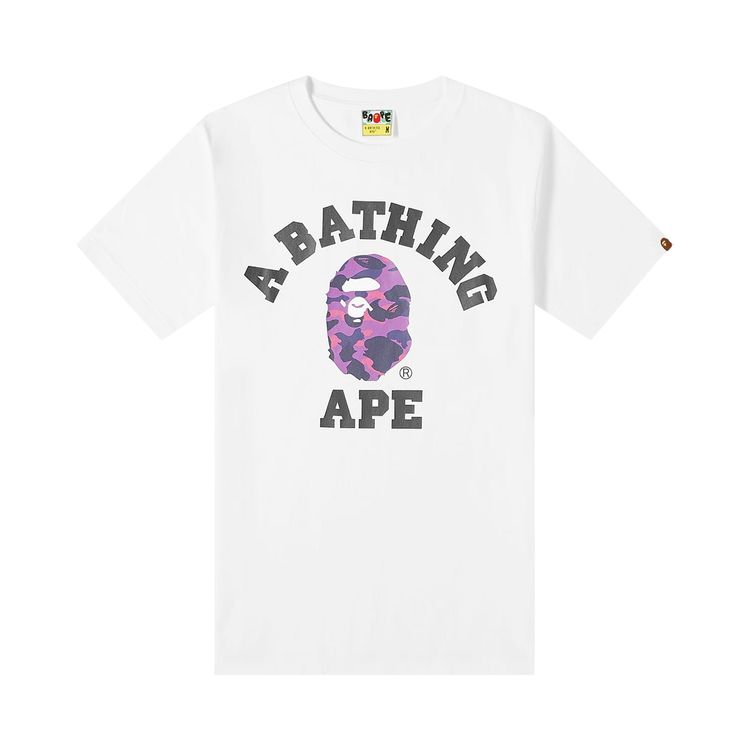 BAPE Color Camo College Tee WhitePurple