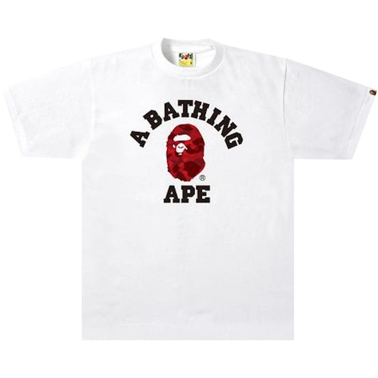 BAPE Color Camo College Tee WhiteRed