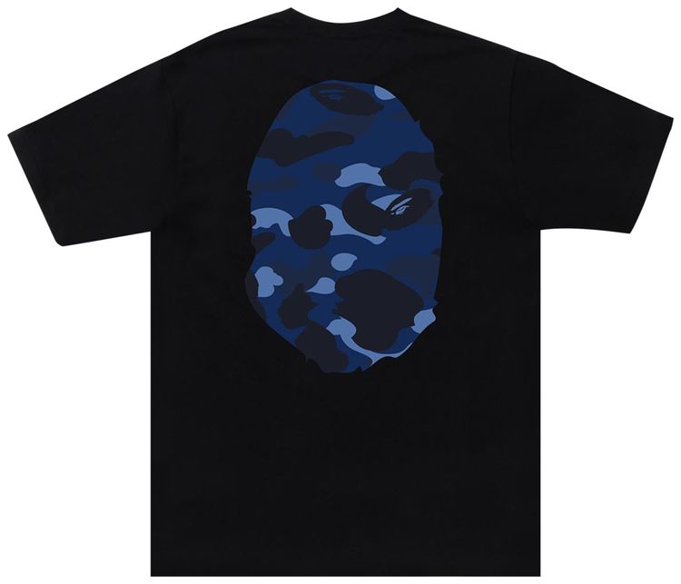 BAPE Color Camo Big Ape Head Tee BlackNavy