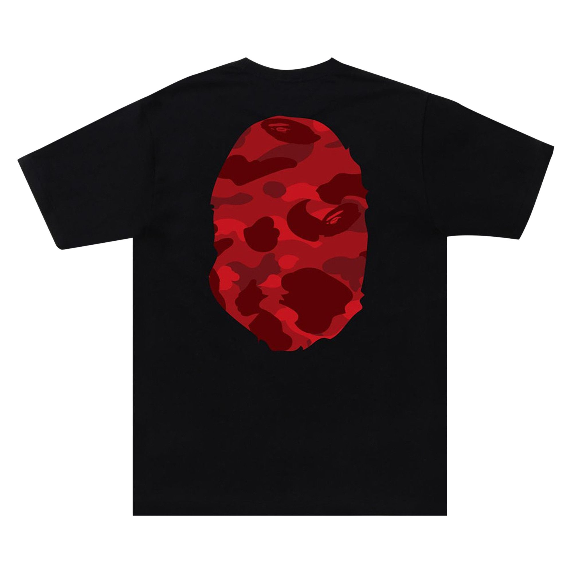 Buy BAPE Color Camo Big Ape Head Tee Black Red 1I80 110 015 BLACK RED GOAT