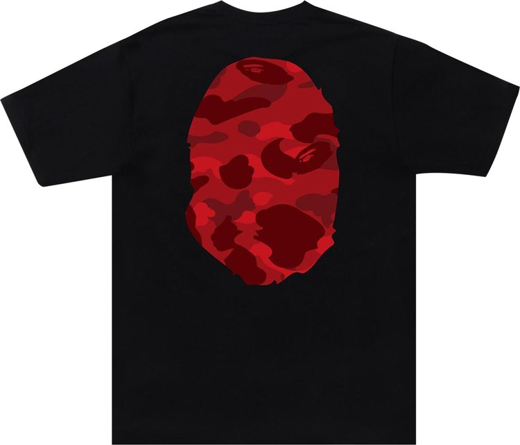 BAPE Color Camo Big Ape Head Tee BlackRed