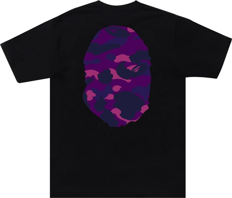 BAPE Color Camo Big Ape Head Tee BlackPurple