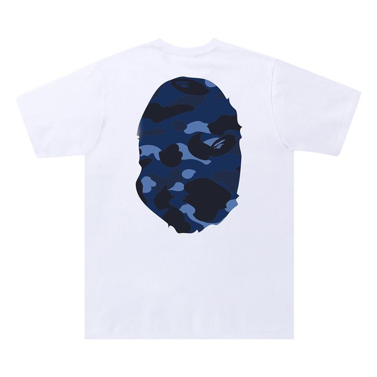 BAPE Color Camo Big Ape Head Tee WhiteNavy