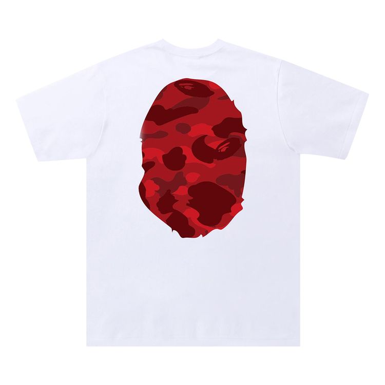 BAPE Color Camo Big Ape Head Tee WhiteRed